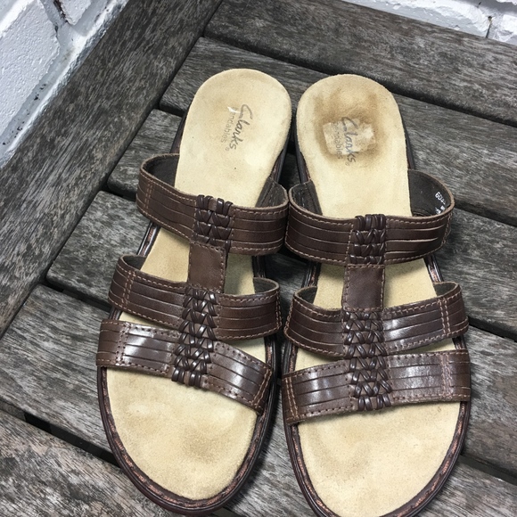 Clarks Bendable Slip On Open Toe Wedge - Picture 4 of 8